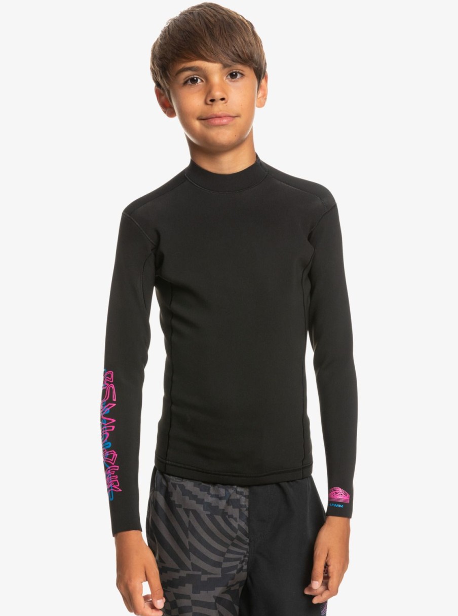 Garcon Quiksilver Combinaisons De Surf | 1.5Mm Everyday Sessions - Veste Neoprene Manches Longues Pour Garcon 8-16 Ans Black