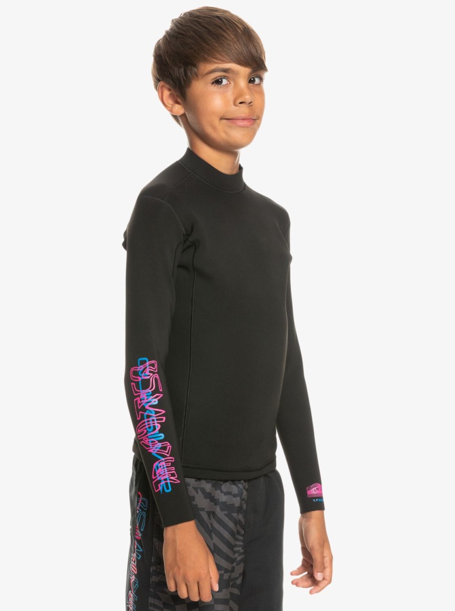 Garcon Quiksilver Combinaisons De Surf | 1.5Mm Everyday Sessions - Veste Neoprene Manches Longues Pour Garcon 8-16 Ans Black