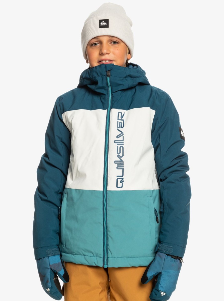 Garcon Quiksilver Accessoires | Side Hit - Veste De Snow Technique Pour Garcon 4-16 Brittany Blue