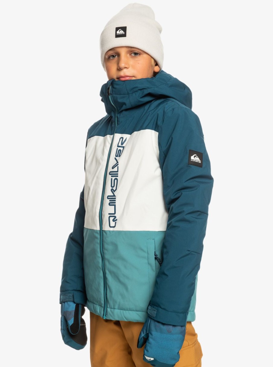 Garcon Quiksilver Accessoires | Side Hit - Veste De Snow Technique Pour Garcon 4-16 Brittany Blue