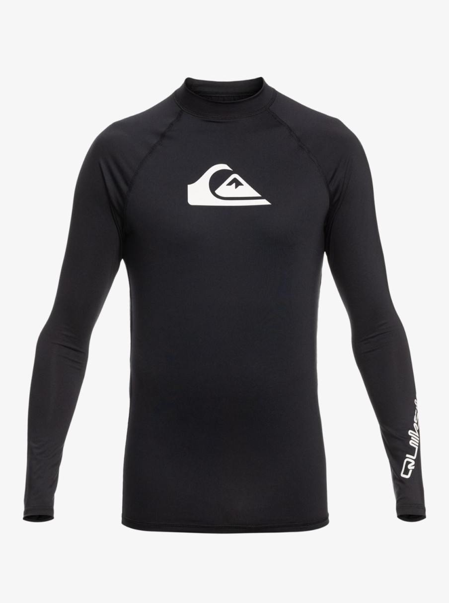 Homme Quiksilver Lycras & Surf-Tees | All Time - Lycra Manches Longues Upf 50 Pour Homme Black