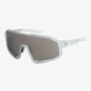 Homme Quiksilver Lunettes De Soleil | Slash+ - Lunettes De Soleil Pour Homme White/Fl Silver