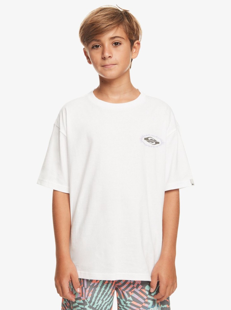 Garcon Quiksilver T-Shirts | Visions - T-Shirt Pour Garcon 10-16 White