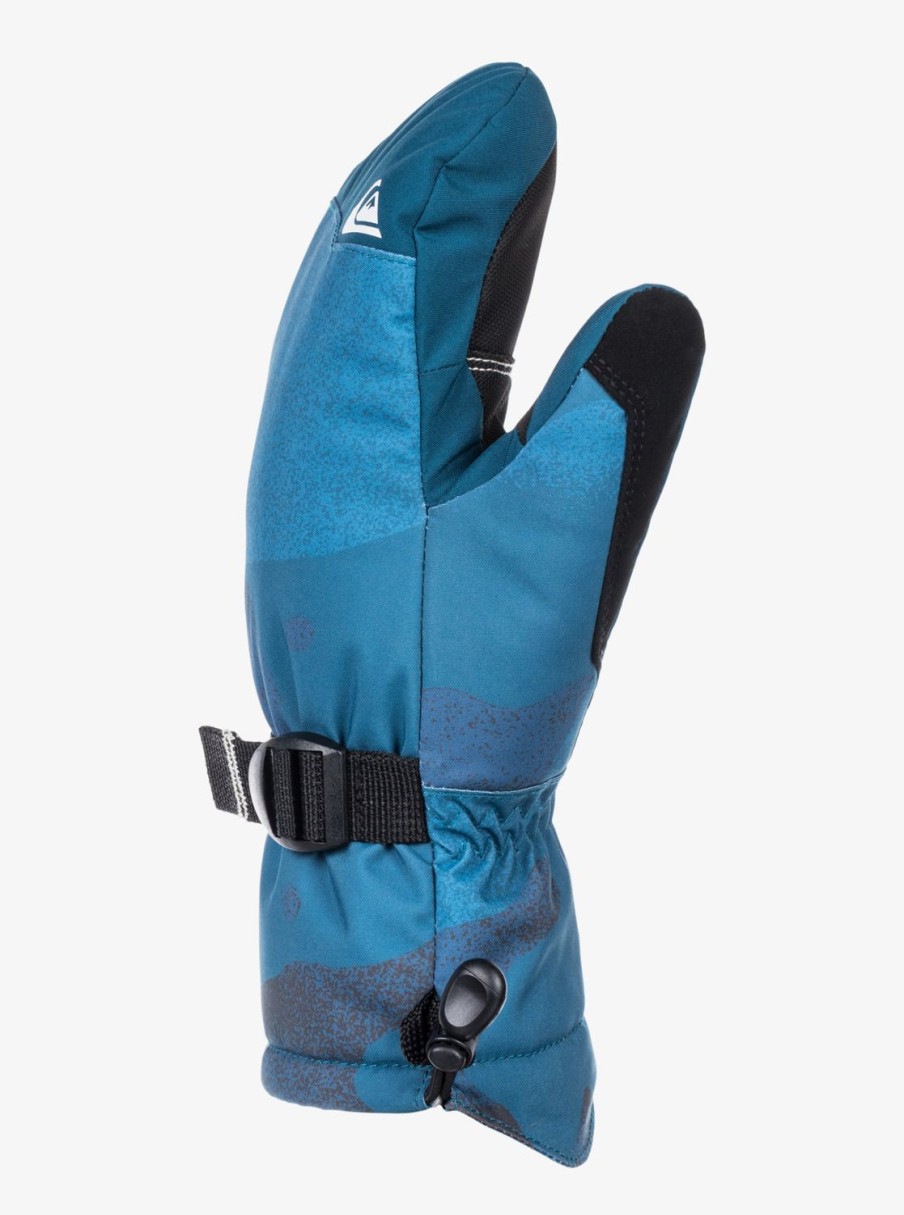 Garcon Quiksilver Accessoires | Mission - Gants De Snow/Ski Pour Garcon Spray Camo Majolica Blue