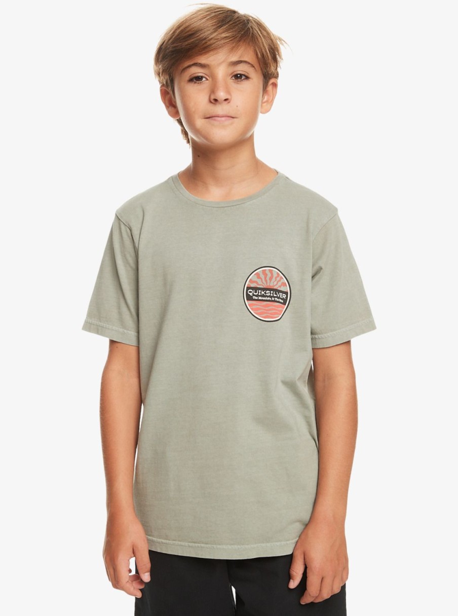 Garcon Quiksilver T-Shirts | Sea Brigade - T-Shirt Pour Garcon 8-16 Ans Iceberg Green