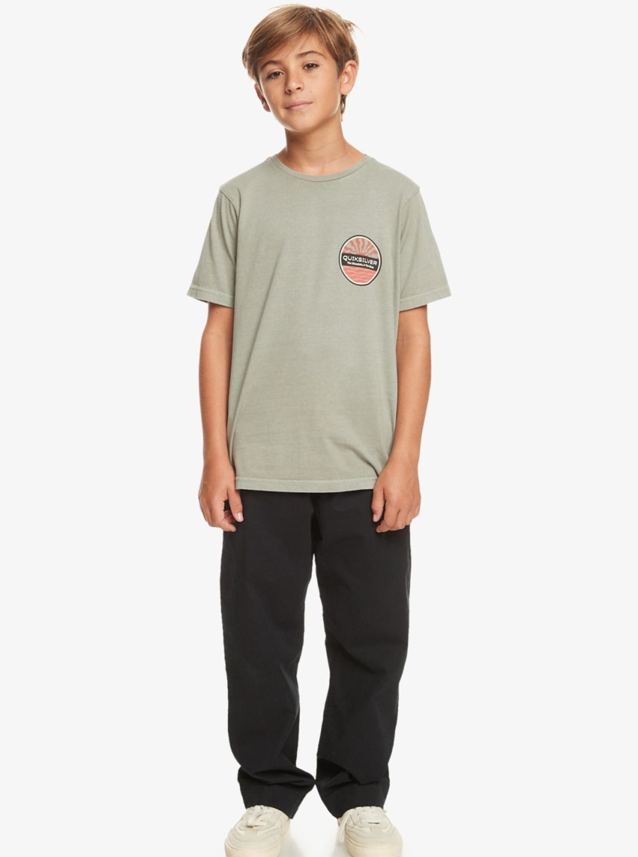 Garcon Quiksilver T-Shirts | Sea Brigade - T-Shirt Pour Garcon 8-16 Ans Iceberg Green