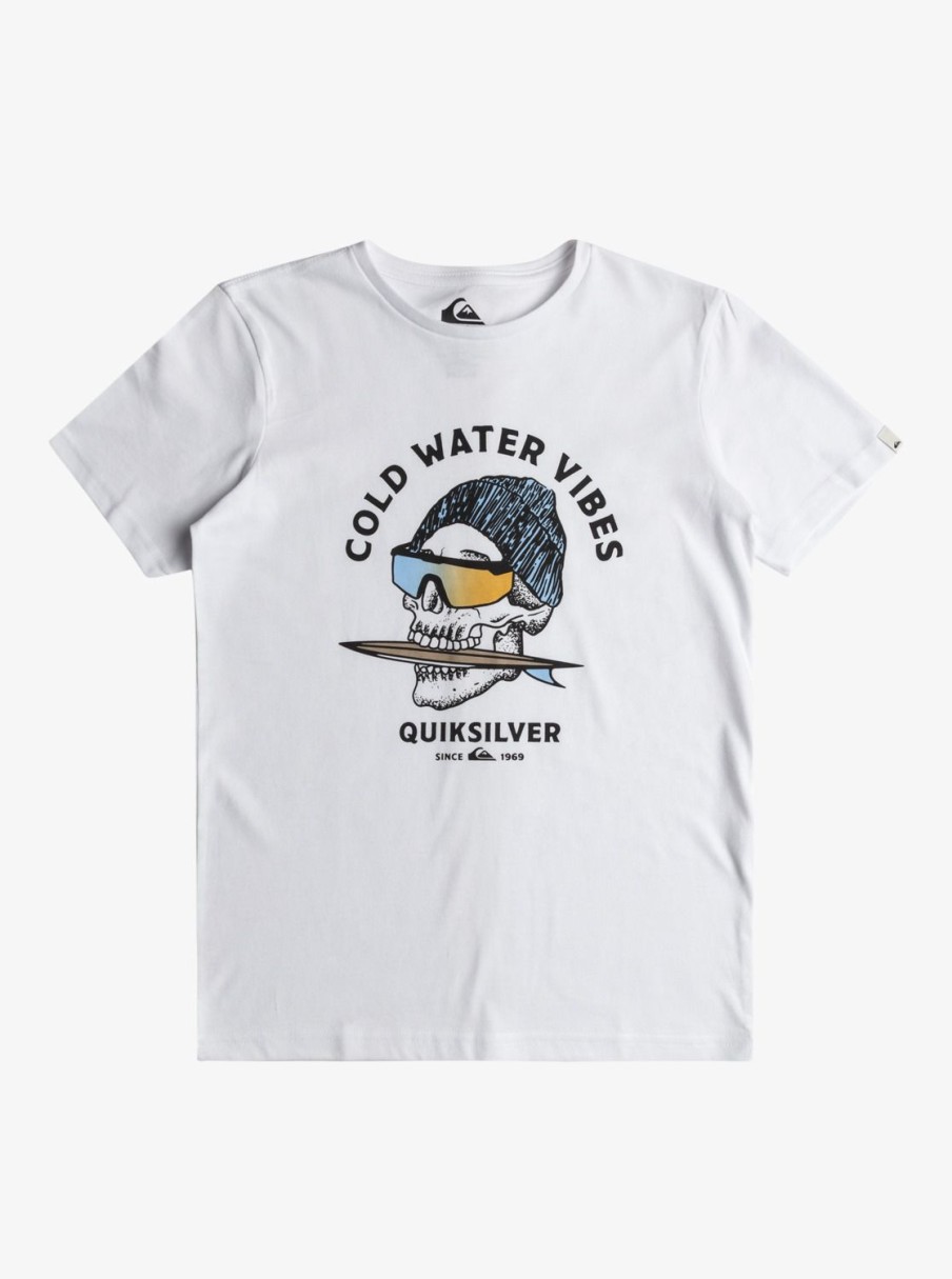 Garcon Quiksilver T-Shirts | Qs Skull - T-Shirt Pour Garcon 8-16 White