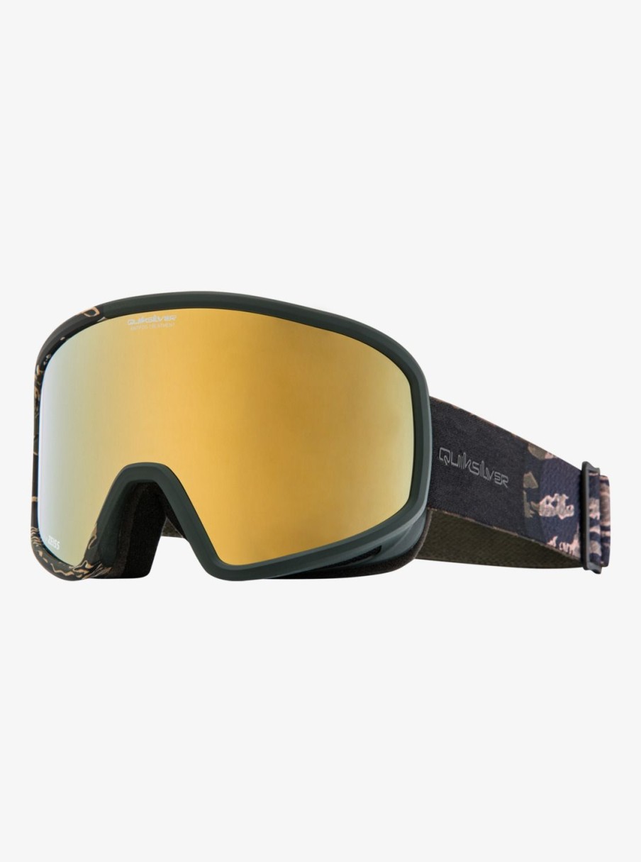 Homme Quiksilver Accessoires | Browdy Color Luxe - Masque De Ski/Snowboard Pour Homme Tiger Camo/Clux Ml Gold S3