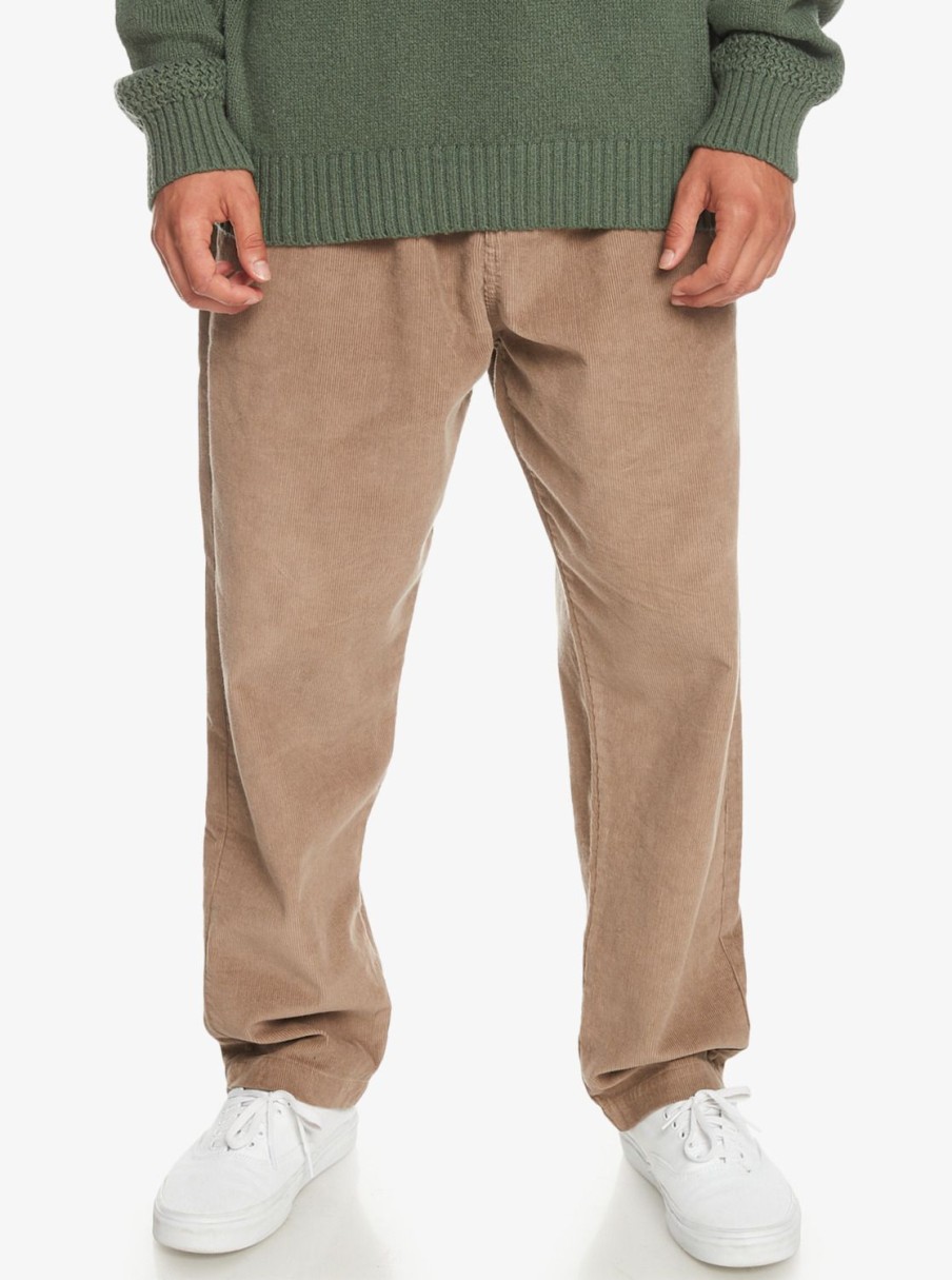 Homme Quiksilver Pantalons | Cord Beach Cruiser - Pantalon En Velours Cotele Pour Homme Fossil