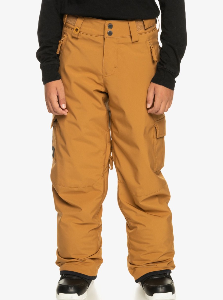 Garcon Quiksilver Accessoires | Porter - Pantalon De Snow Pour Garcon 8-16 Ans Bone Brown