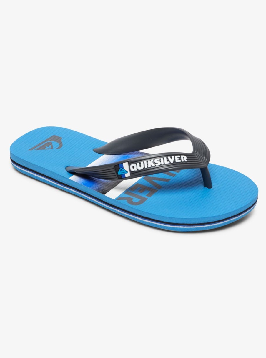 Garcon Quiksilver Tongs | Molokai Slab - Tongs Pour Garcon Grey/Blue/Blue