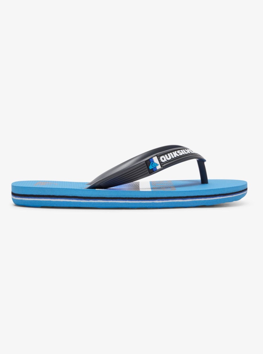 Garcon Quiksilver Tongs | Molokai Slab - Tongs Pour Garcon Grey/Blue/Blue