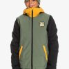 Garcon Quiksilver Accessoires | In The Hood - Veste De Snow Technique Pour Garcon Laurel Wreath