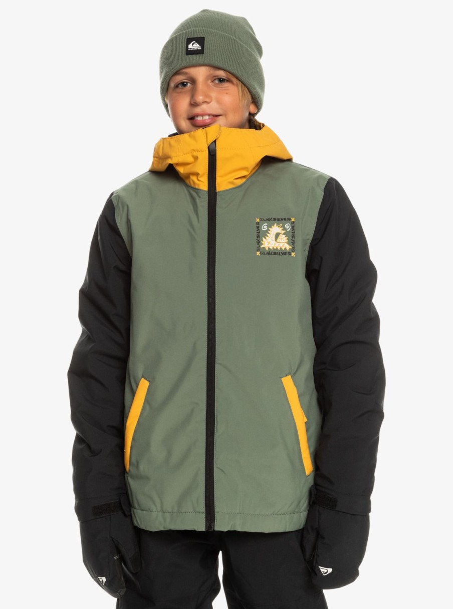 Garcon Quiksilver Accessoires | In The Hood - Veste De Snow Technique Pour Garcon Laurel Wreath