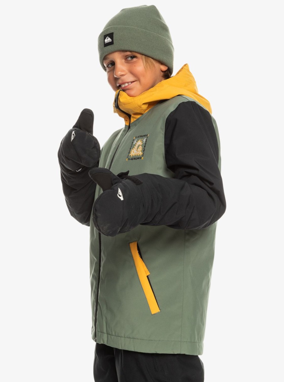 Garcon Quiksilver Accessoires | In The Hood - Veste De Snow Technique Pour Garcon Laurel Wreath