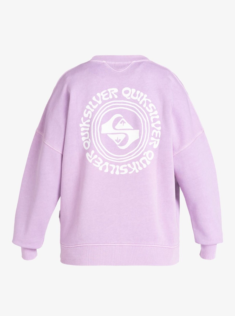 Femme Quiksilver | Uni - Sweat Oversize Pour Femme Purple Rose