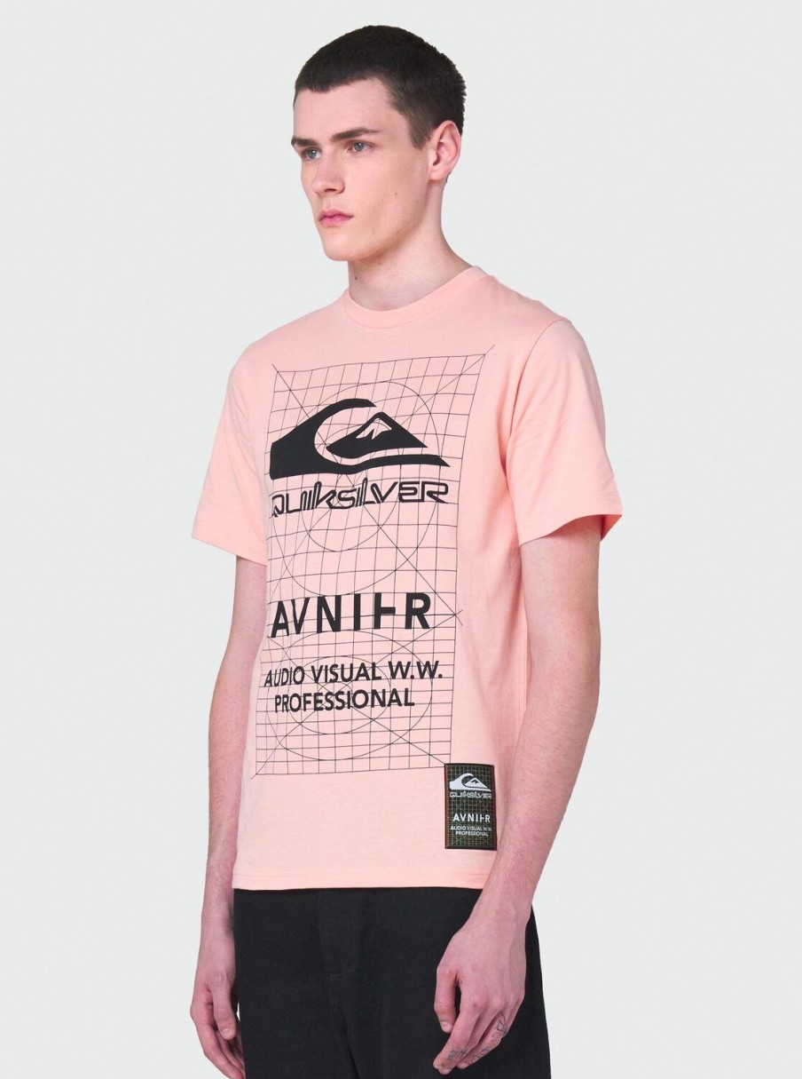 Homme Quiksilver T-Shirts & Polos | Avnier Source Mire - T-Shirt Unisex Peach Pearl