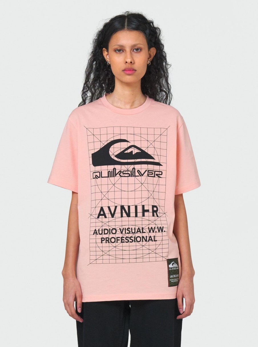 Homme Quiksilver T-Shirts & Polos | Avnier Source Mire - T-Shirt Unisex Peach Pearl