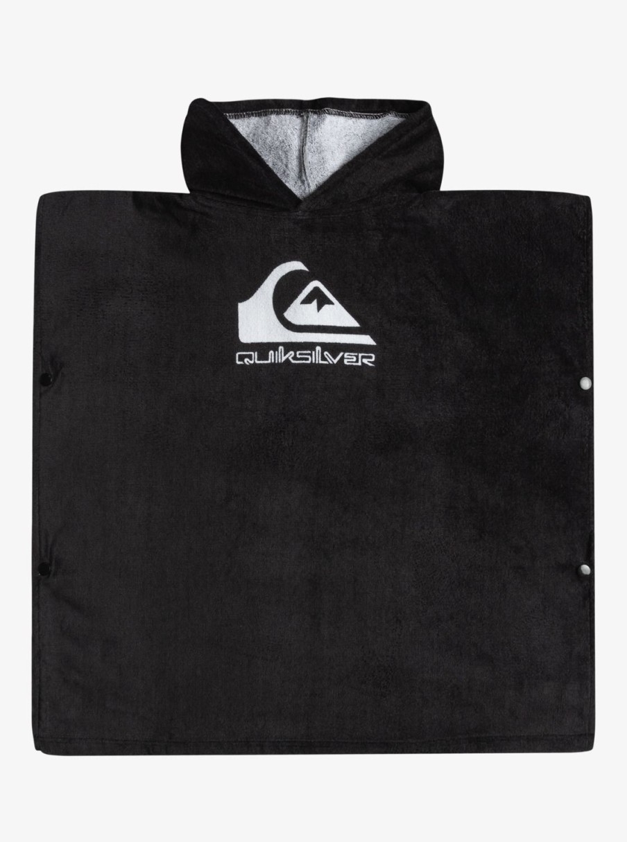 Garcon Quiksilver Accessoires | Hoody Towel - Serviette De Plage Pour Garcon 2-7 Black