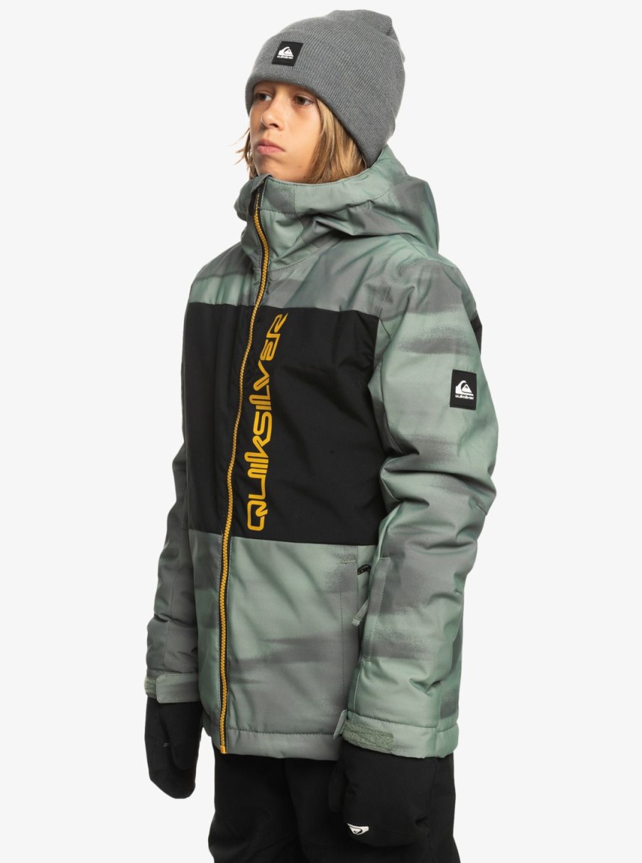 Garcon Quiksilver Accessoires | Side Hit - Veste De Snow Technique Pour Garcon 4-16 Break Off Laurel Wreath