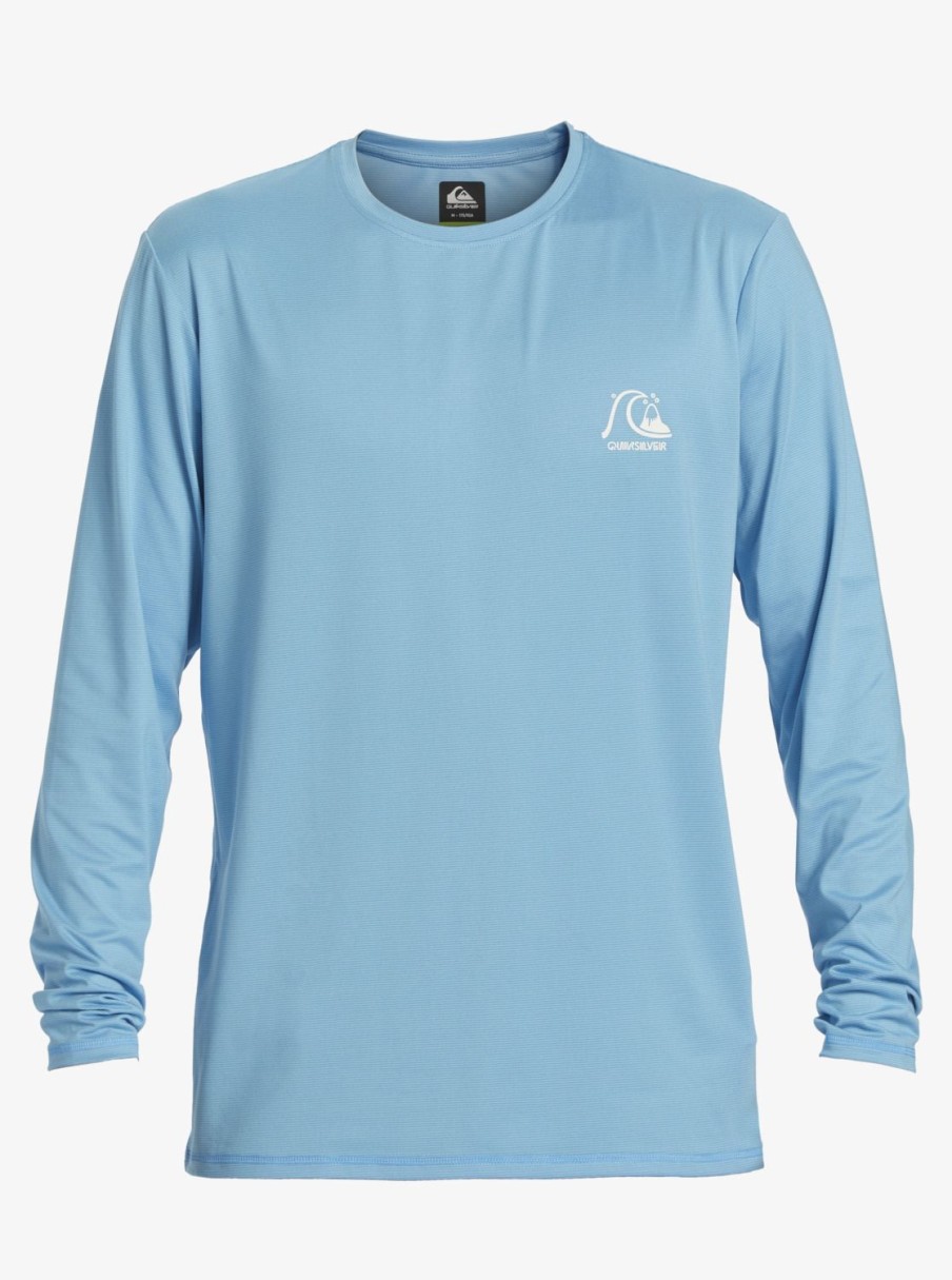 Homme Quiksilver Lycras & Surf-Tees | Heritage Heather - Surf-Tee Manches Longues Upf 50 Pour Homme Azure Blue