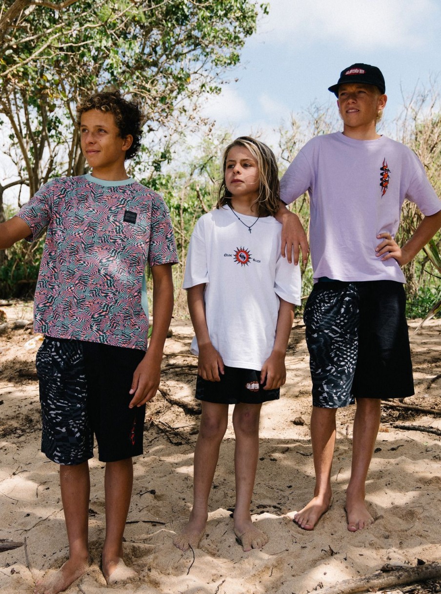 Garcon Quiksilver T-Shirts | Radical Times - T-Shirt Pour Garcon 10-16 Purple Rose