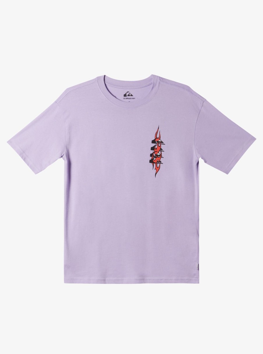 Garcon Quiksilver T-Shirts | Radical Times - T-Shirt Pour Garcon 10-16 Purple Rose