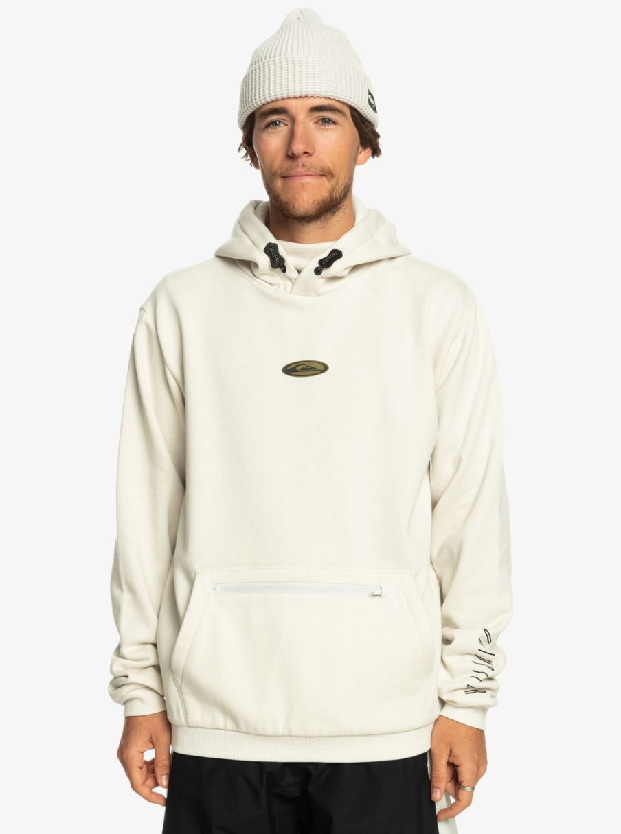 Homme Quiksilver Sweats & Pulls | Big Logo - Sweat A Capuche Technique Pour Homme Nimbus Cloud