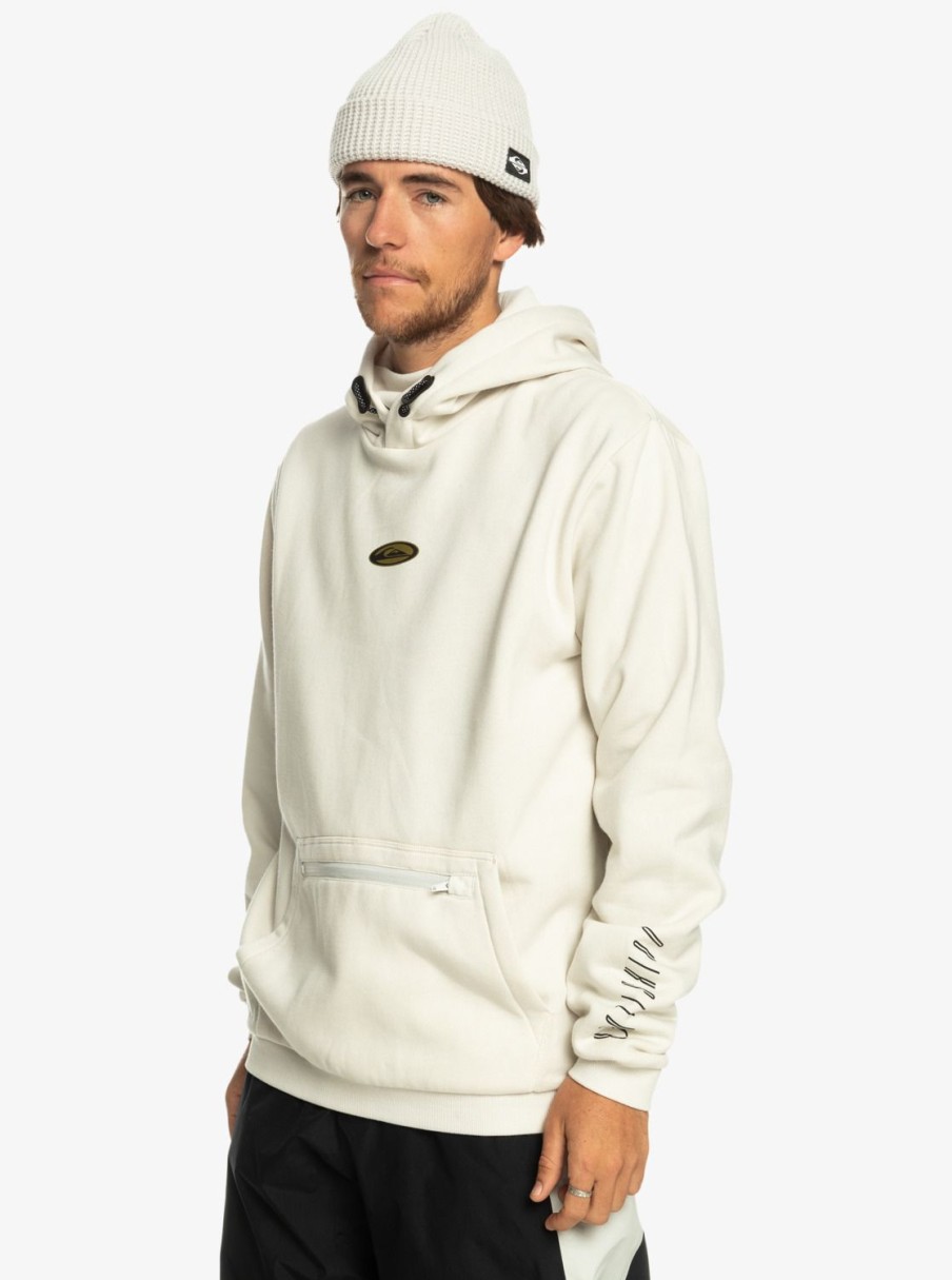 Homme Quiksilver Sweats & Pulls | Big Logo - Sweat A Capuche Technique Pour Homme Nimbus Cloud