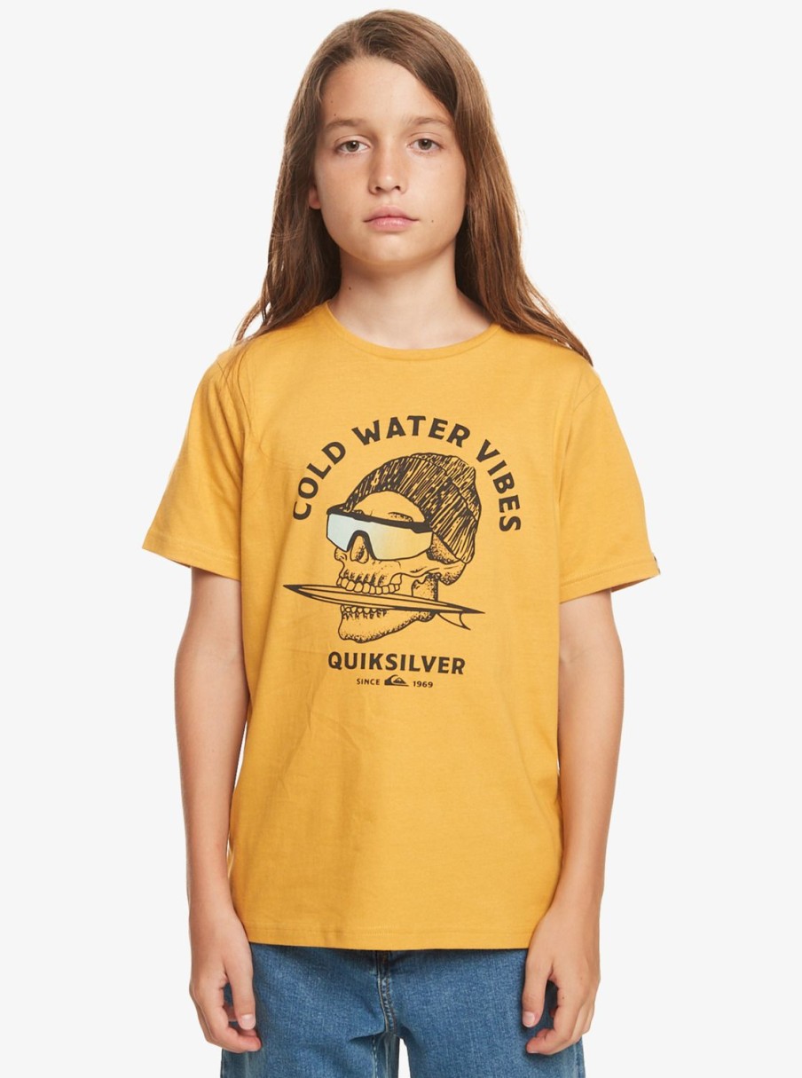 Garcon Quiksilver T-Shirts | Qs Skull - T-Shirt Pour Garcon 8-16 Mustard