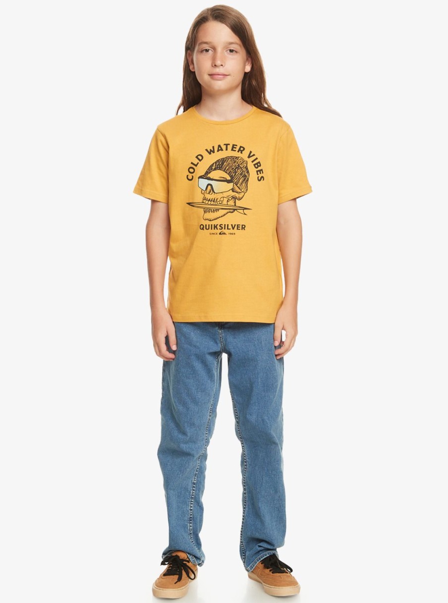 Garcon Quiksilver T-Shirts | Qs Skull - T-Shirt Pour Garcon 8-16 Mustard