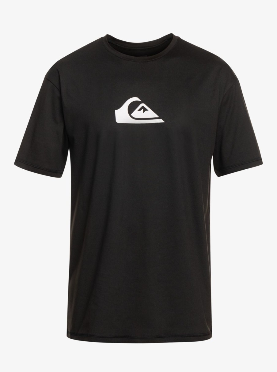 Homme Quiksilver Lycras & Surf-Tees | Solid Streak - Surf Tee Manches Courtes Upf 50 Pour Homme Black