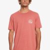 Homme Quiksilver T-Shirts & Polos | Clean Circle - T-Shirt Pour Homme Mineral Red