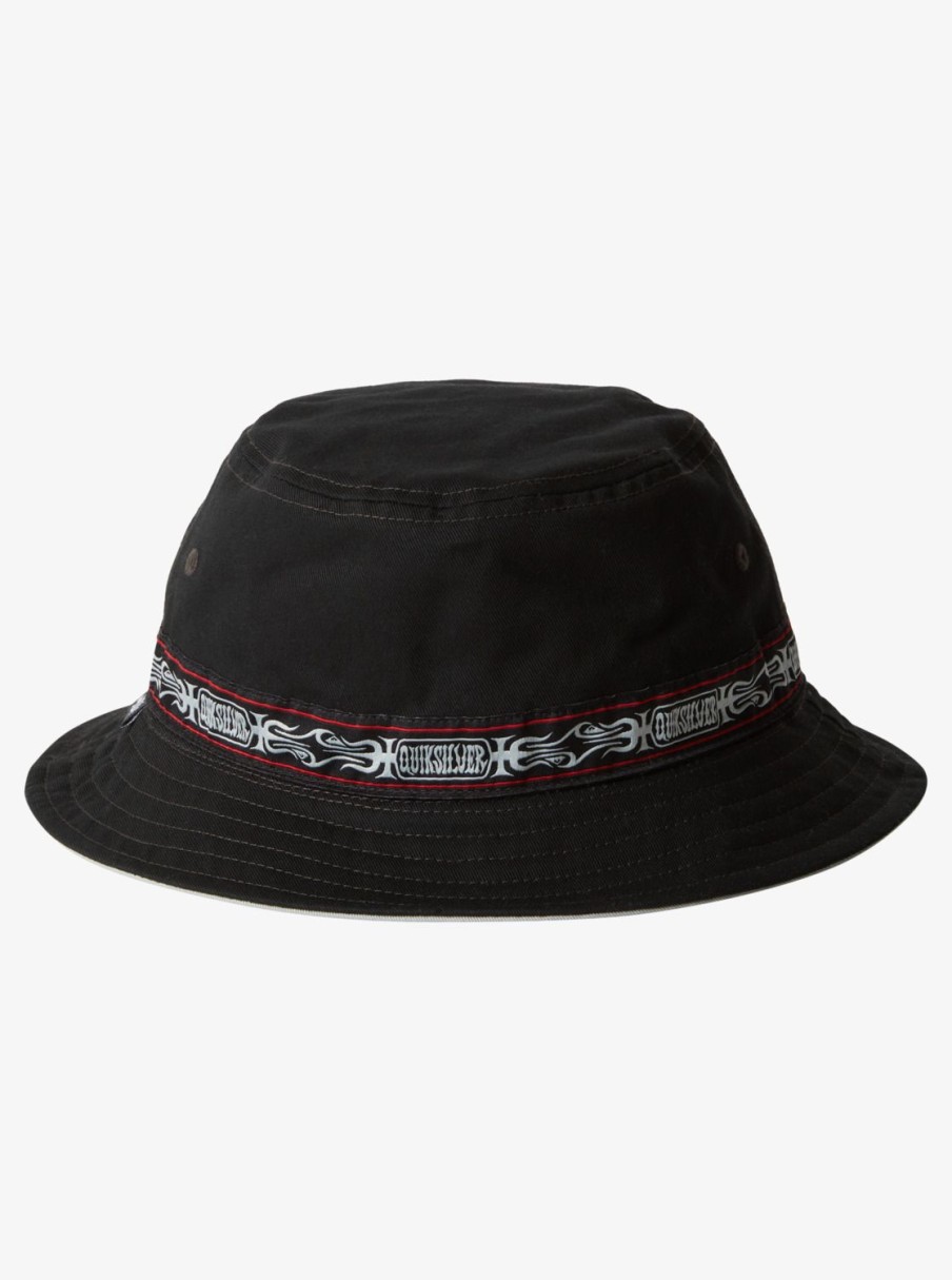 Homme Quiksilver Casquettes & Chapeaux | Fortune - Bob Reversible Pour Homme Black