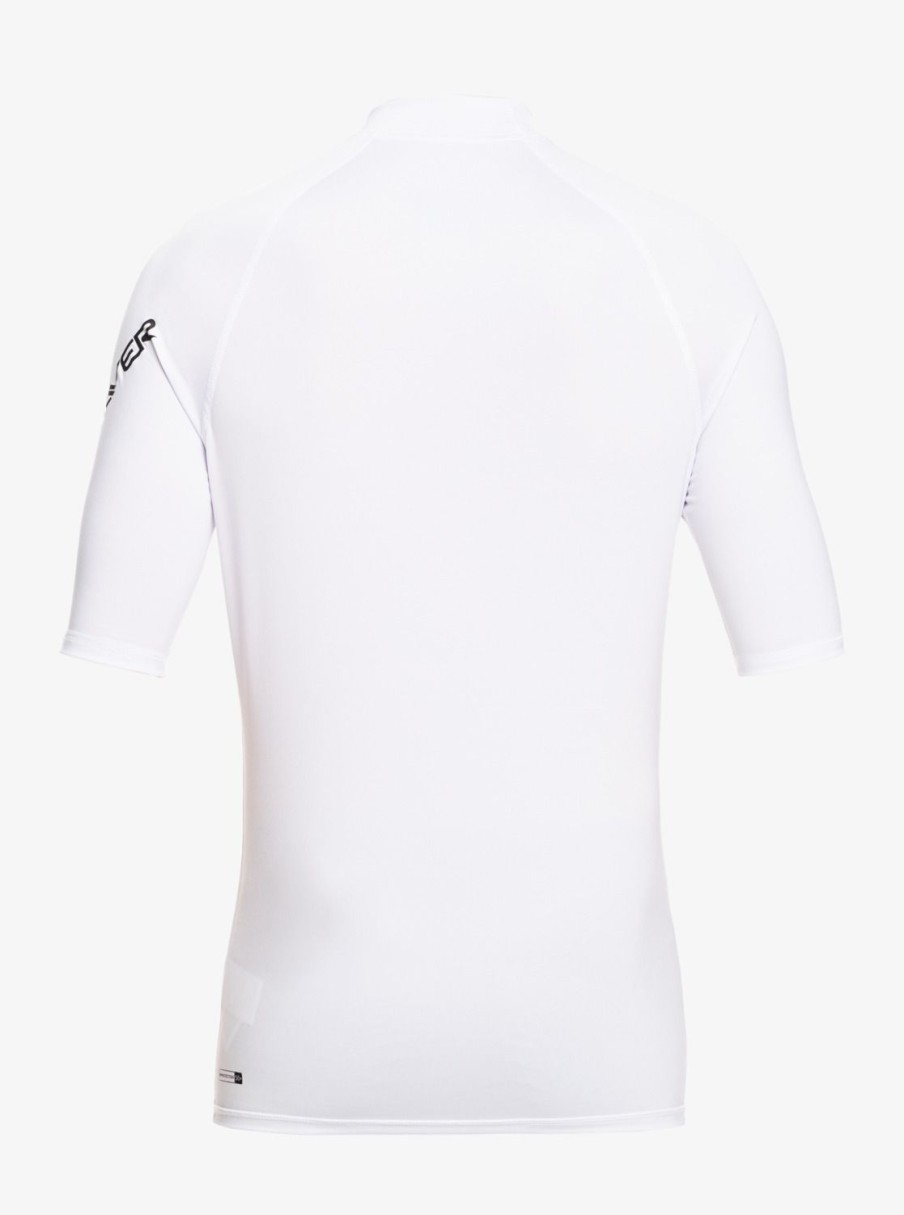 Garcon Quiksilver Lycras & Surf Tees | All Time - Lycra Manches Courtes Upf 50 Pour Garcon 8-16 Ans White