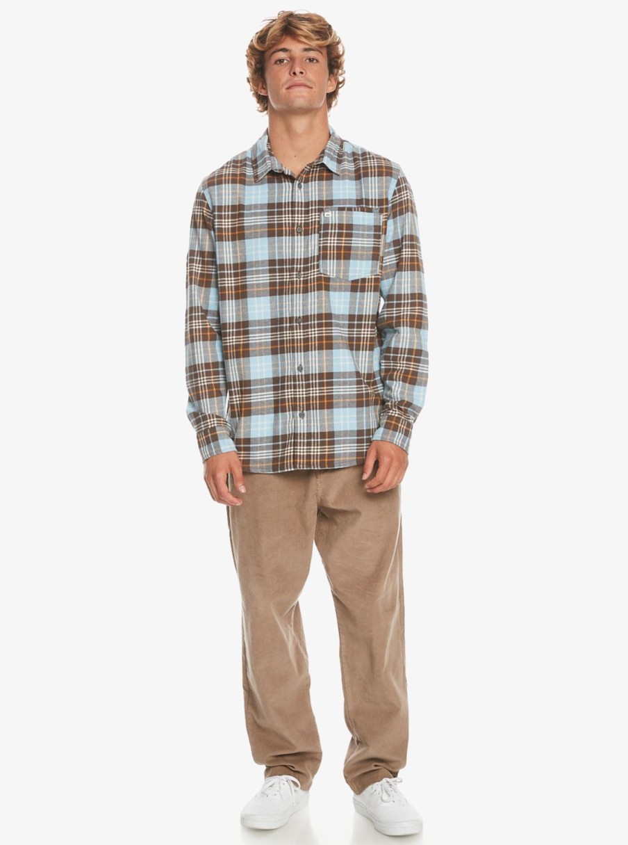 Homme Quiksilver Chemises | Banchor - Chemise Manches Longues Pour Homme Major Brown Banchor