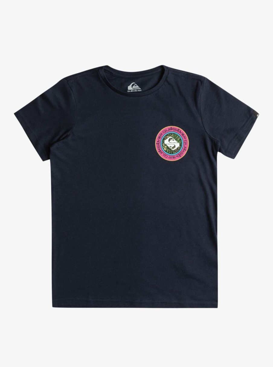 Garcon Quiksilver T-Shirts | Omni Circle - T-Shirt Pour Garcon 8-16 Navy Blazer