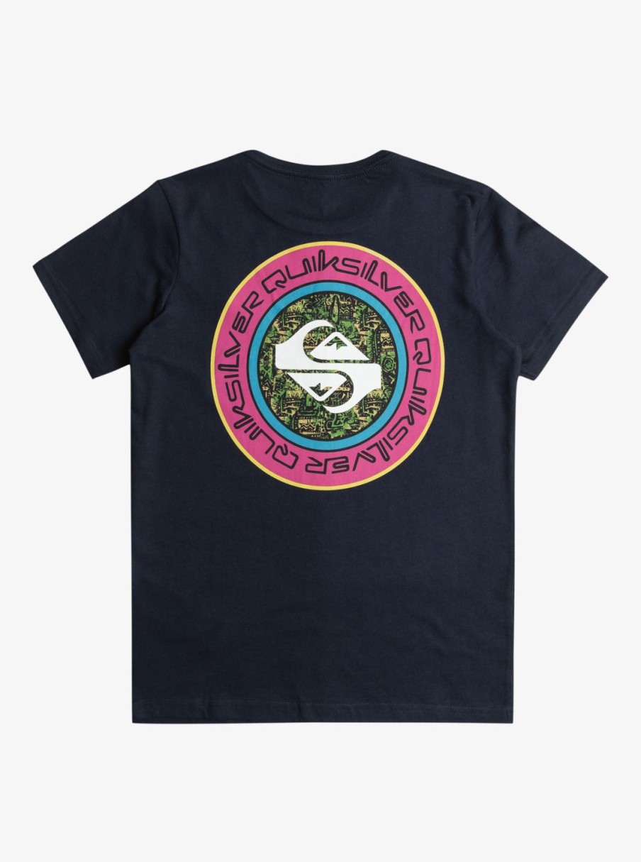 Garcon Quiksilver T-Shirts | Omni Circle - T-Shirt Pour Garcon 8-16 Navy Blazer