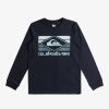 Garcon Quiksilver T-Shirts | Qs Rainbow - T-Shirt Manches Longues Pour Garcon 8-16 Navy Blazer