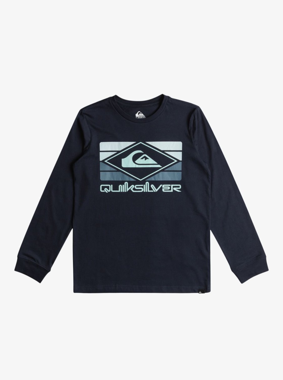 Garcon Quiksilver T-Shirts | Qs Rainbow - T-Shirt Manches Longues Pour Garcon 8-16 Navy Blazer