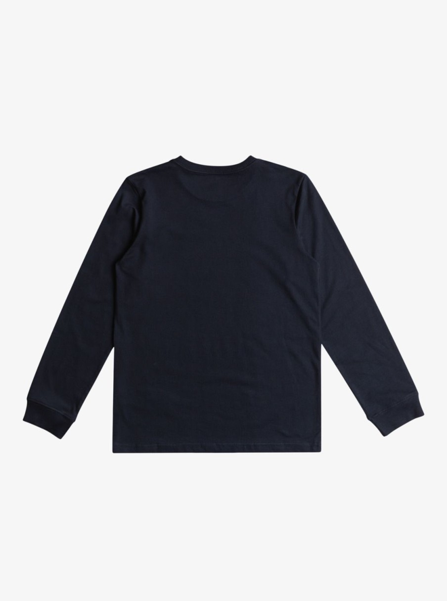 Garcon Quiksilver T-Shirts | Qs Rainbow - T-Shirt Manches Longues Pour Garcon 8-16 Navy Blazer