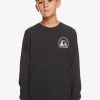 Garcon Quiksilver T-Shirts | Clean Circle - T-Shirt Manches Longues Pour Garcon 8-16 Black