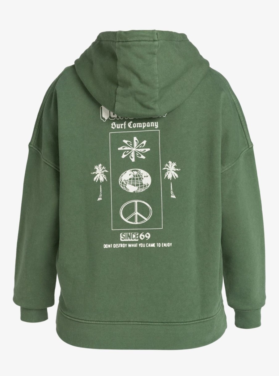 Femme Quiksilver | Uni - Sweat Oversize Pour Femme Greener Pastures