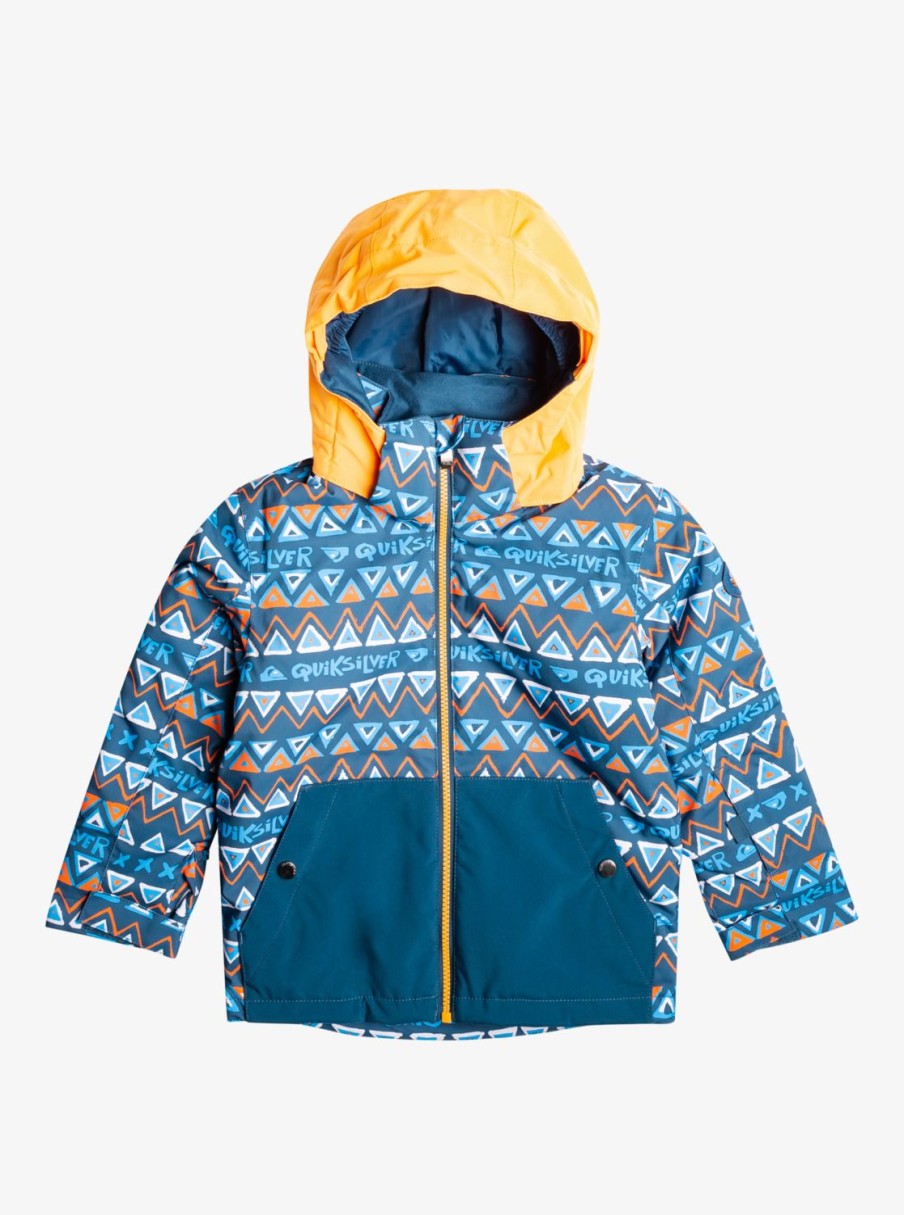 Garcon Quiksilver Accessoires | Little Mission - Veste De Snow Pour Garcon 2-7 Snow Pyramid Majolica Blue