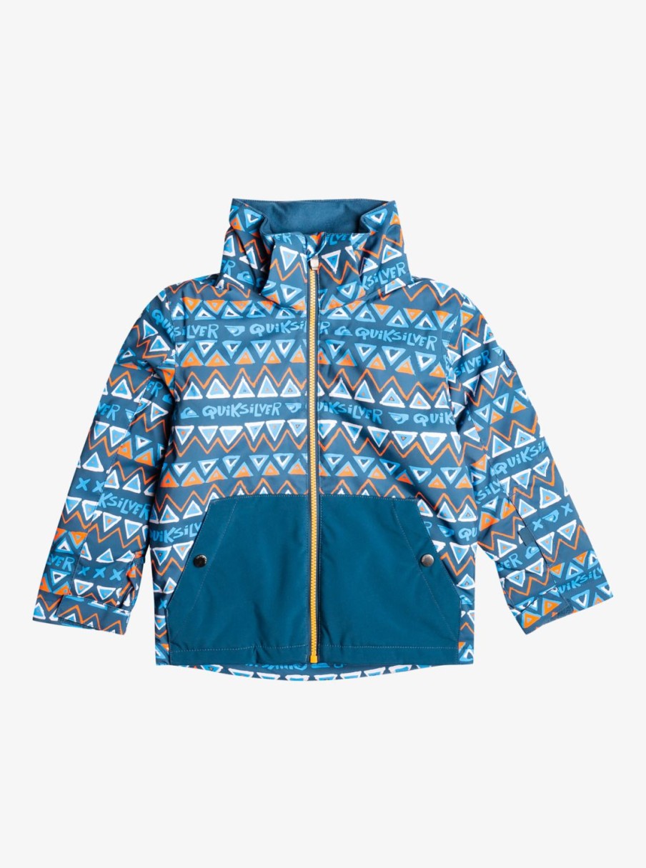 Garcon Quiksilver Accessoires | Little Mission - Veste De Snow Pour Garcon 2-7 Snow Pyramid Majolica Blue