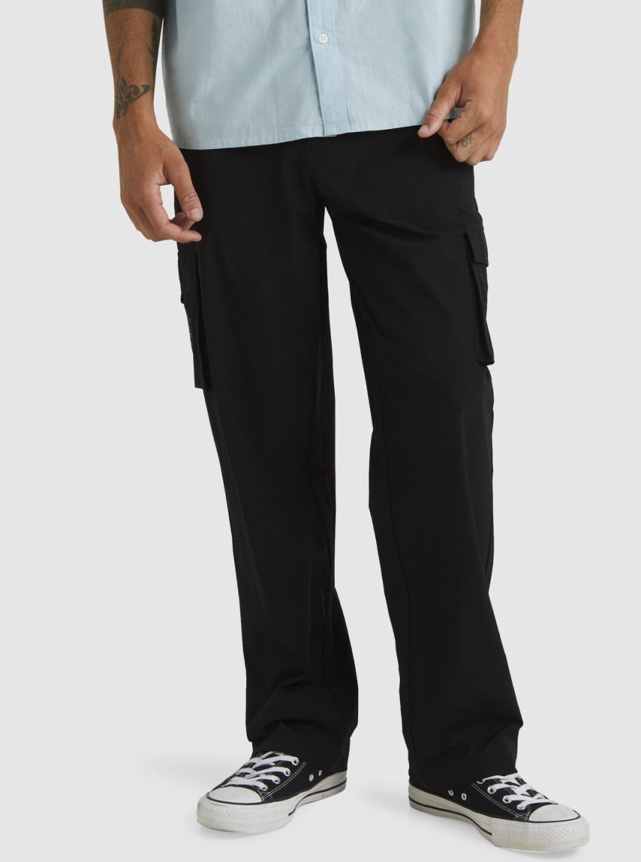 Homme Quiksilver Pantalons | Equalizer - Pantalon Cargo Pour Homme Black