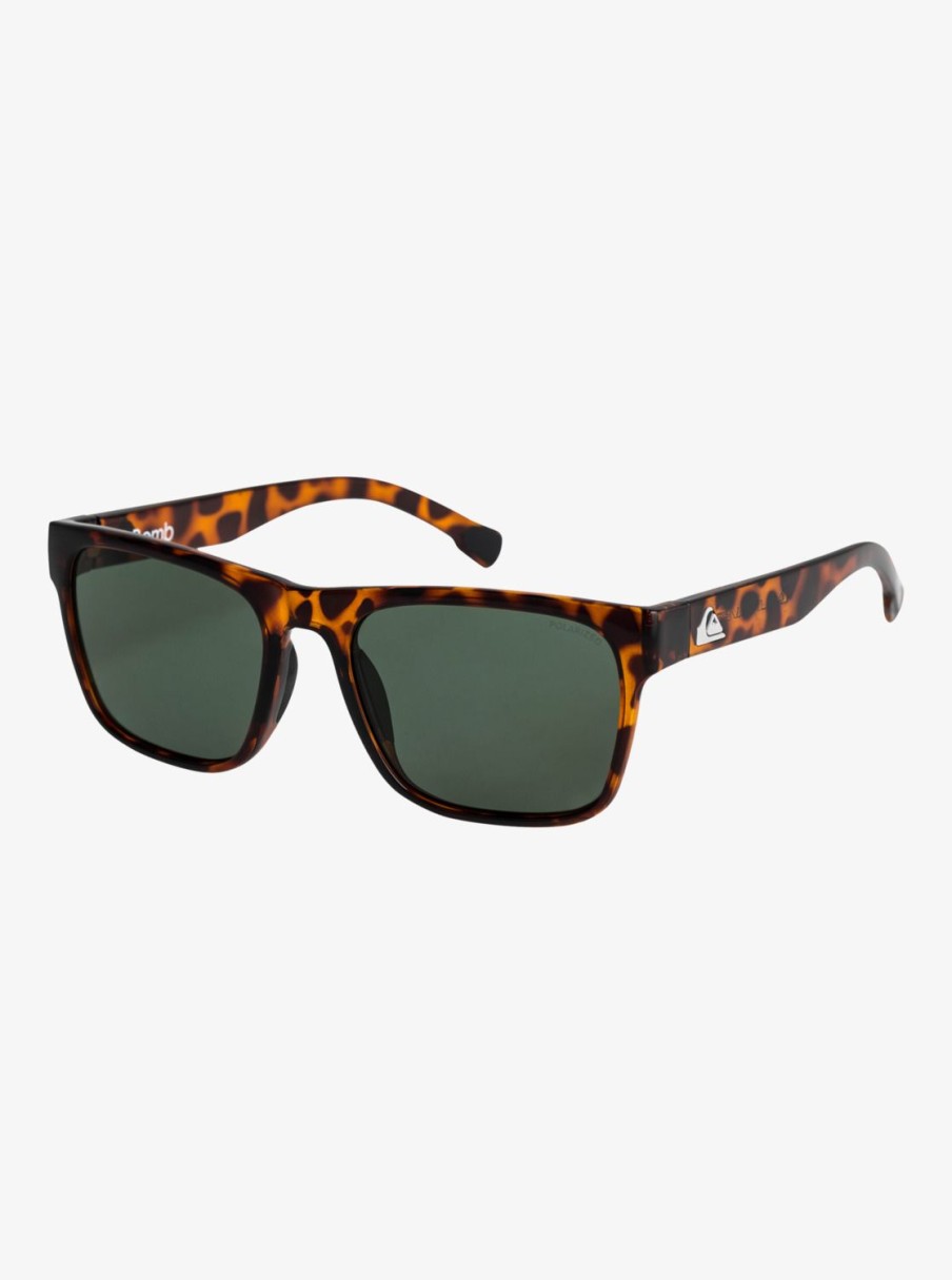 Homme Quiksilver Lunettes De Soleil | Bomb P - Lunettes De Soleil Polarisees Pour Homme Tortoise Brown/Green Plz