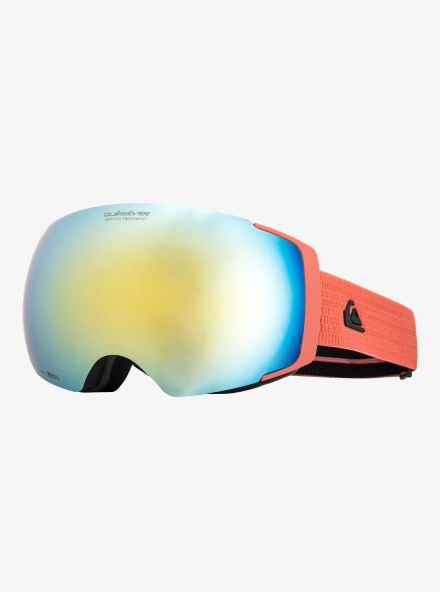 Homme Quiksilver Accessoires | Greenwood - Masque De Ski/Snowboard Pour Homme Blk Redwood/Clux Gold Ml S3