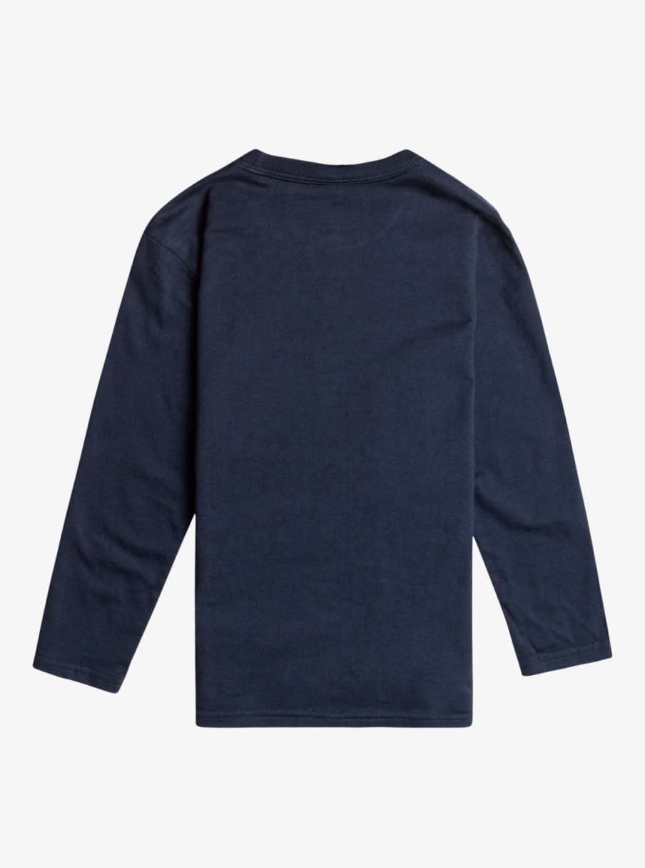 Garcon Quiksilver T-Shirts | Vintage Feel - T-Shirt Manches Longues Pour Garcon 8-16 Navy Blazer