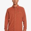 Homme Quiksilver Chemises | Smoke Trail - Chemise Manches Longues Pour Homme Baked Clay